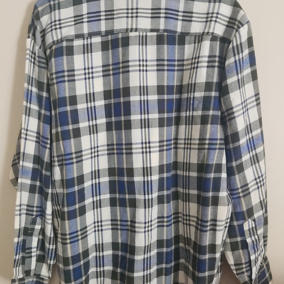 M71 Windridge Casual Blue and Black Plaid Button-Down Shirt - Picture 5 of 9